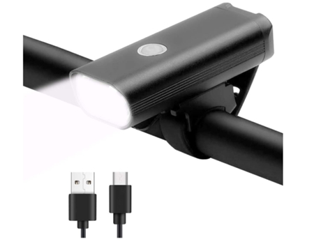 Luz de bicicleta Led Luces delanteras de bicicleta Super brillante Faro de bicicleta USB recargable ENZONS - Luz de bicicleta negra