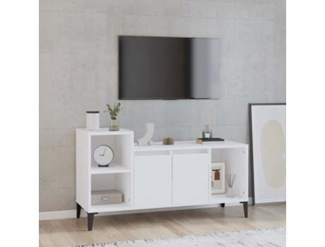 Mueble De Tv VIDAXL Blanco Madera contrachapada (100x35x55 cm)
