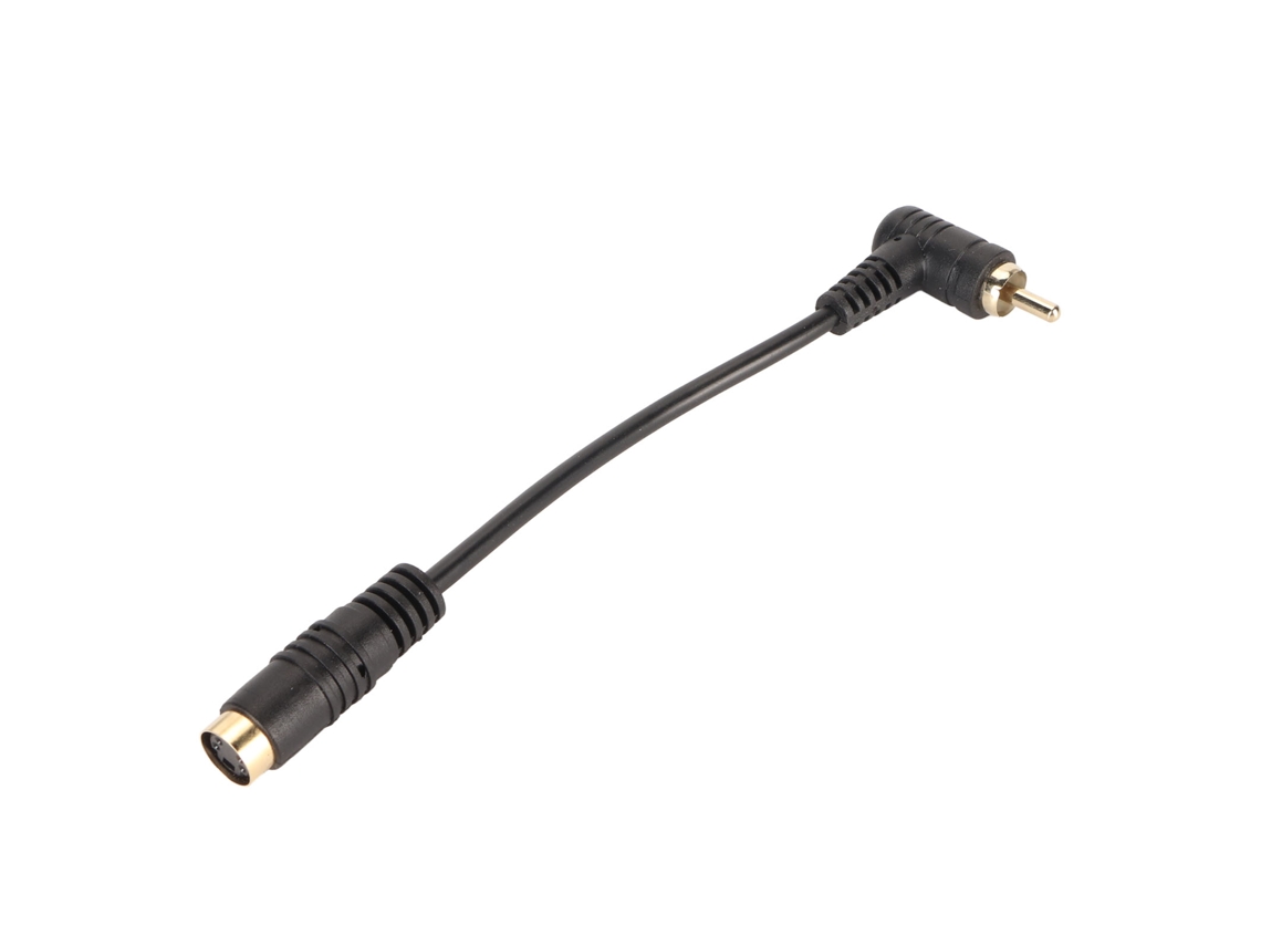 Cabo Fêmea De Vídeo 4 Pin Para Macho Rca 90 Graus Mini Din Plug And Play Adaptador Para Pc Tv