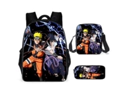 Conjunto De 3 Piezas De Mochilas Infantiles Con Estampado De Dibujos Animados De Anime, Bolso Cruzado Y Estuche Para Lápices, Ideales Para La Escuela Y Los Viajes.