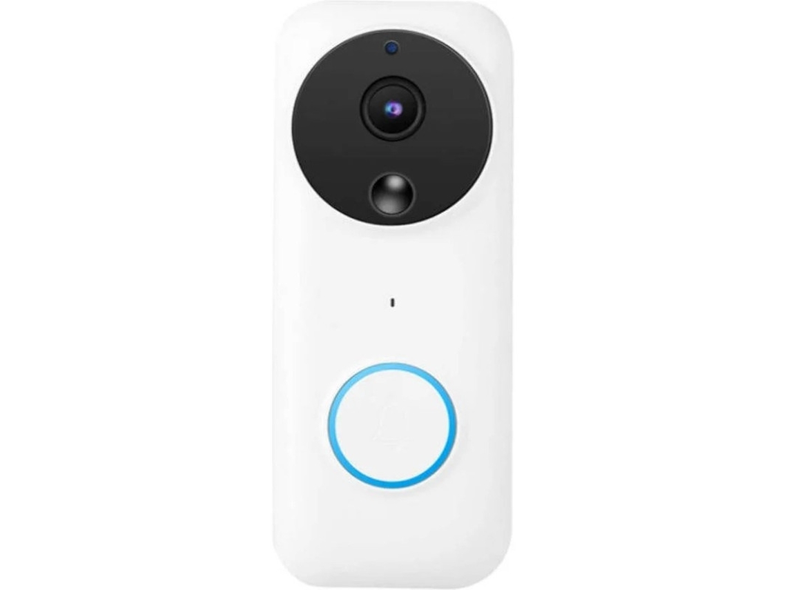 Timbre con video WiFi Bestvite 1080P, visión nocturna PIR, gran angular de 166°, sin ruido, seguridad para el hogar, blanco