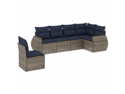 Maison Exclusive - Conjunto De Sofá De Jardín De 6 Piezas Con Cojines, Poliratán Gris