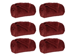Mantitas De Sofá 6 Uds Rojo Burdeos 220 X 240 Cm Lana