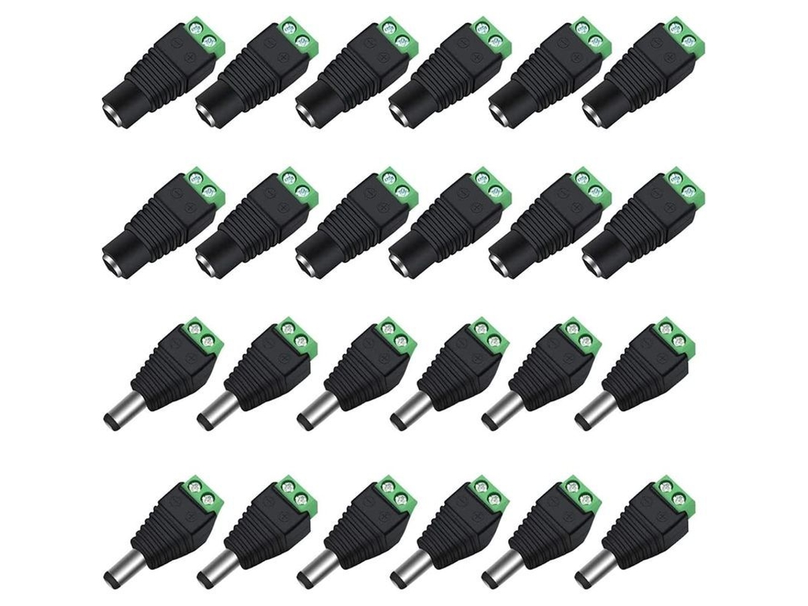 Conectores Adaptadores Macho-hembra De 12 V Cc, 12 Pares, Para Cámaras De Cctv, Tiras Led Y Dispositivos De 12 V Cc - Fácil Instalación