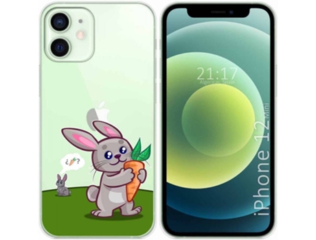 Carcasa iPhone 12 Mini (5.4) TUMUNDOSMARTPHONE Conejo Multicolor
