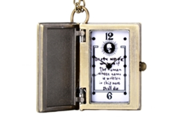 Reloj De Bolsillo De Moda Para Mujer En Aleación De Cuarzo Con Cadena Colgante Tipo Libro.