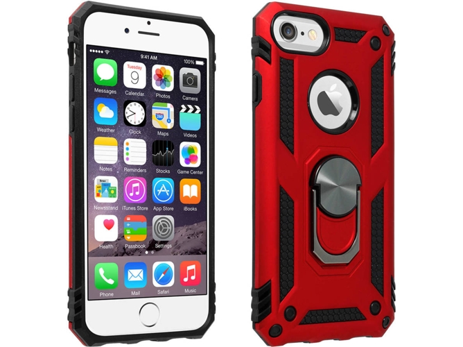 Funda iPhone 6, 6s, 7, 8 AVIZAR Anillo Rojo