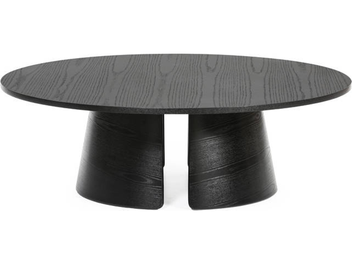 Mesa de Centro BAZAR MONDIALE Cep (Negro - Madera - 110x36.5  cm)