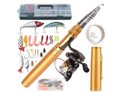 Kit Completo De Caña De Pescar Telescópica Y Carrete Con Accesorios Y Estuche De Pesca Portátil.