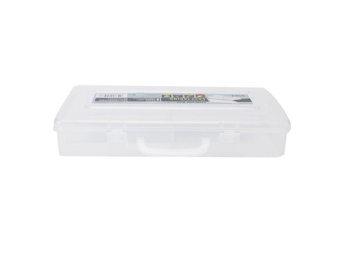 Caja Organizadora De Manicura Portátil A Prueba De Polvo Con Asa Transparente