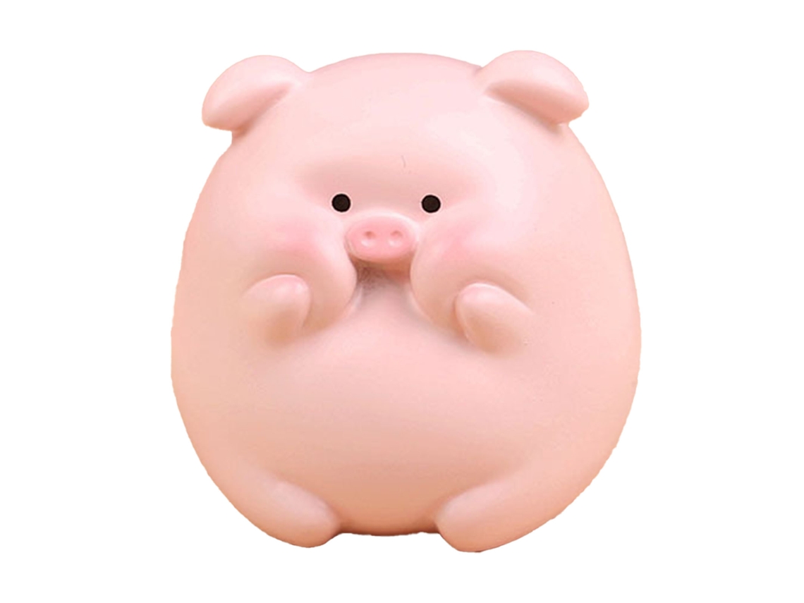 2026-figura De Cerdo Cartoon Adorable Miniatura De Resina Para Decoración De Escritorio B