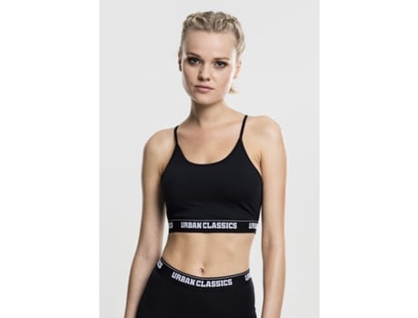 Sujetador Deportivo para Mujer URBAN CLASSICS Negro para Fitness (M)