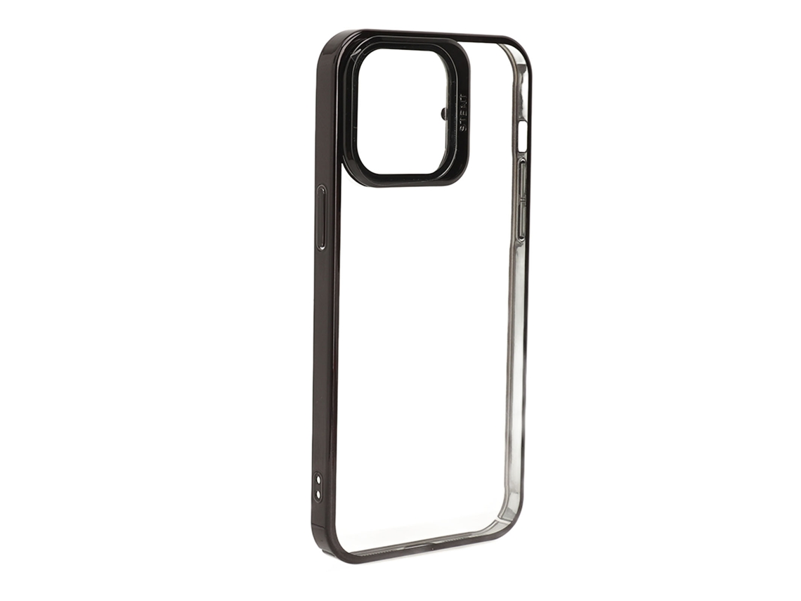 Capa Magnética Para Iphone 14 Pro Slim Anti-choque Com Protetor De Lente E Suporte Transparente Pc Preto
