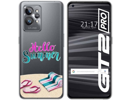 Carcasa para Realme GT 2 Pro 5G TUMUNDOSMARTPHONE Dibujos Transparente Summer Multicolor