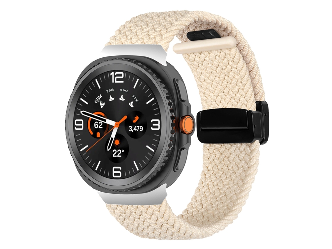 Correa de nailon trenzado con hebilla magnética plegable para Samsung Galaxy Watch8 / Watch8 Classic CHABERLU