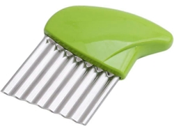 Cortador de papas fritas profesional con 2 cuchillas de 12 mm y 9 mm, tecnología antideslizante, cortador de verduras. Rosewell (acero inoxidable).