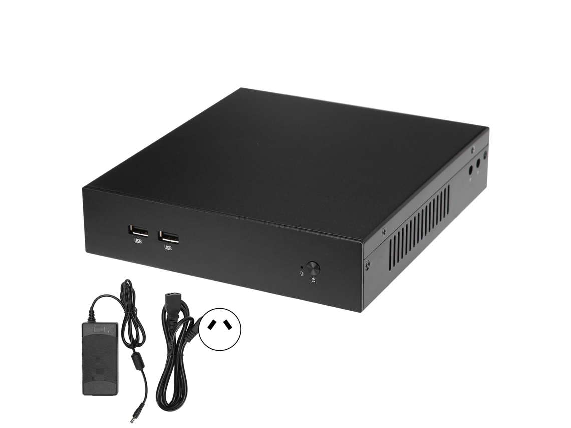 Mini Pc Htpc Intel Core I7‑6500u Win 10, 8gb Ddr4, 64gb Ssd, Negro Luz Dourada