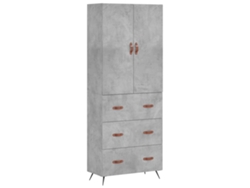 Mueble alto en derivados de madera gris cemento MAISON EXCLUSIVE (69,5x34x180 cm)