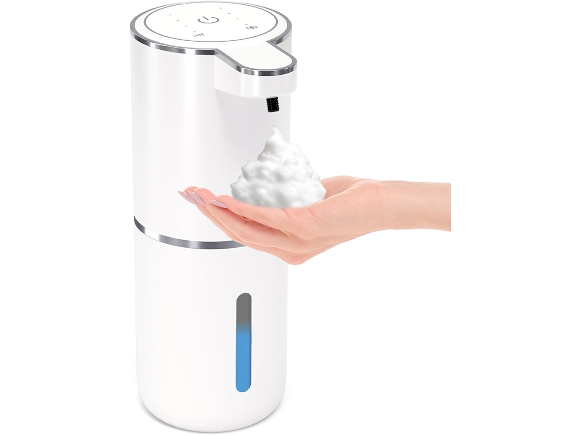 Dispensador Automático De Jabón Blanco De 380 Ml, Recargable Y Sin Contacto, Para Baño, Cocina Y Habitaciones Infantiles.