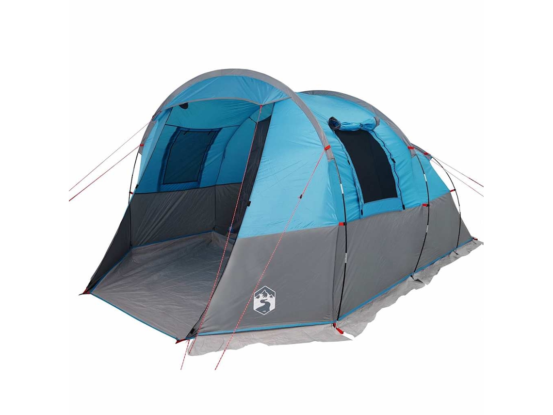 Tienda de campaña túnel para 4 personas VIDAXL impermeable azul