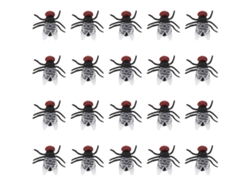 20 Moscas De Plástico De Juguete Simuladas Para Fiestas De Halloween, Bromas Y Chistes.