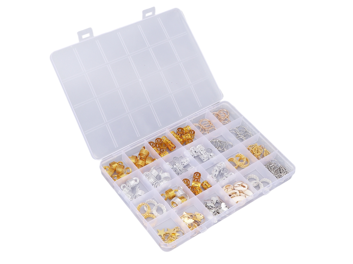 140pcs Perlas Para Rastas Y Trenzas - Accesorios De Moda De Metal Con Estilos Variados