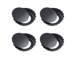 (4 piezas) Mini moldes para pasteles antiadherentes de 10 cm con bandeja de malla extraíble para hornear.