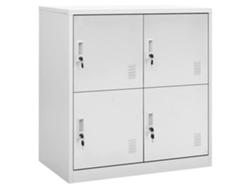 Conjunto de taquilla de 5 piezas, 90x45x92,5 cm, acero gris claro, EXCLUSIVA MAISON