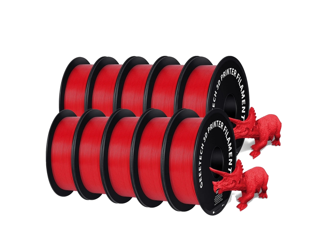 Filamento para impresora 3D, PETG, diámetro 1,75 mm, color rojo OEM