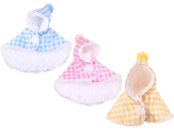 Funda de felpa cálida a cuadros para pájaros domésticos, 3 piezas, para uso en exteriores.