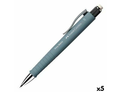 Portaminas FABER-CASTELL poly matic Gris 0,7 mm (5 unidades)