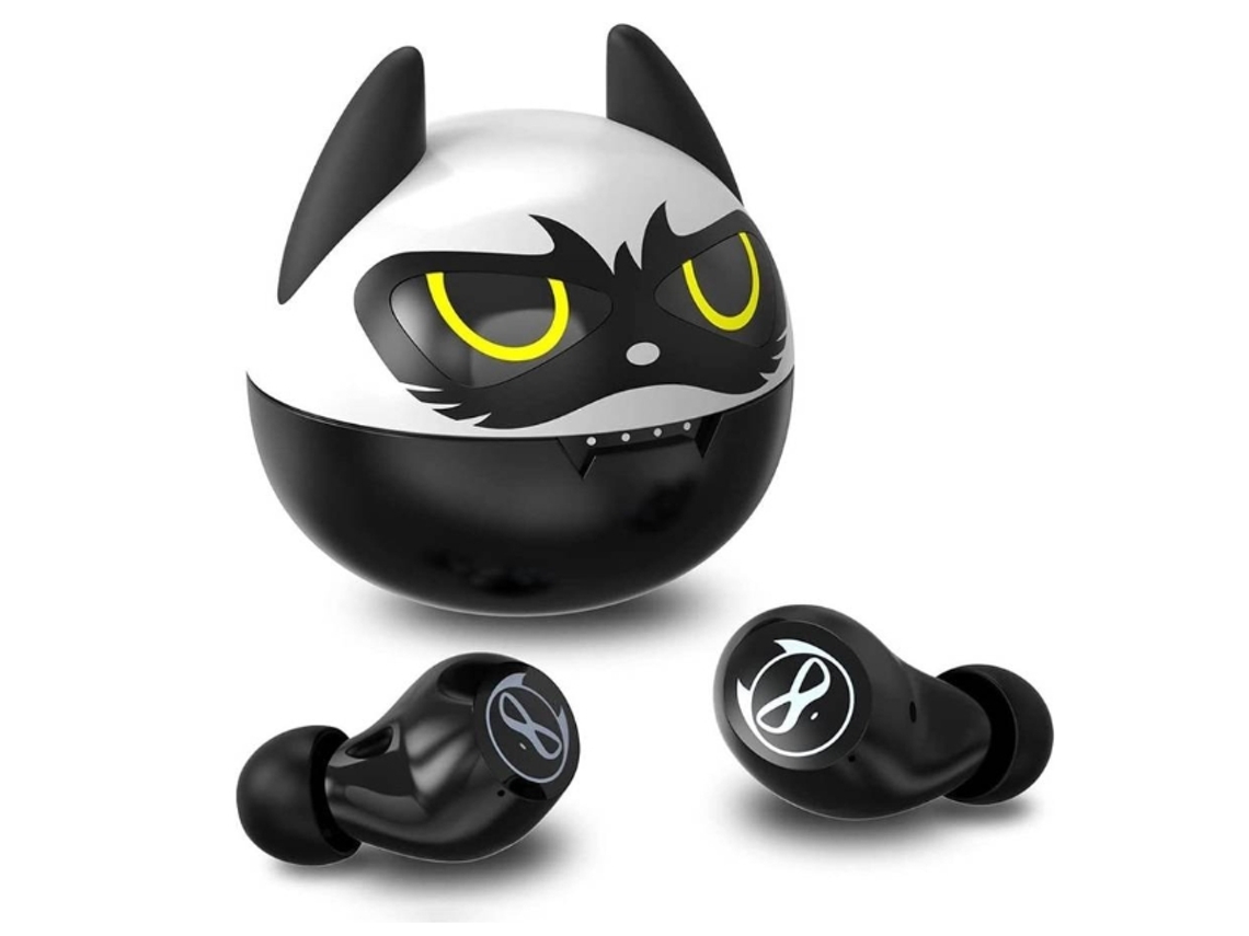 YEMAESRE Auriculares Bluetooth Sin Lindo Diseño Estéreo De Alta Fidelidad Animado Negro