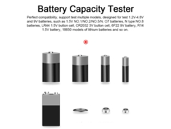 Comprobador Digital Portátil De Capacidad De Baterías Con Indicador De Nivel Para Baterías De 1,2 V A 4,8 V Y De 9 V.