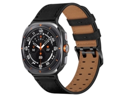 Correa para Samsung Galaxy Watch Ultra - Piel auténtica con doble hebilla (47 mm)