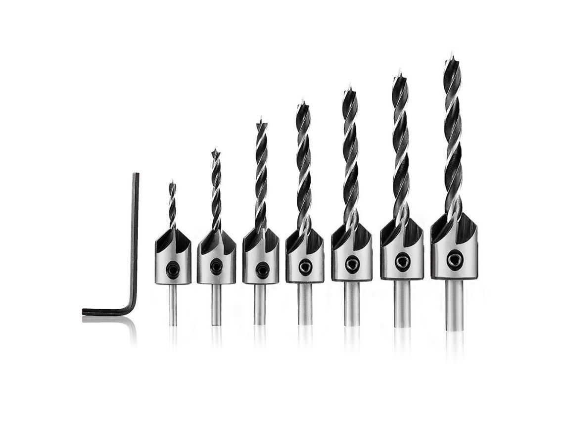 Juego Alipis Metal Ajustable Para De 7 Fresas Hss De