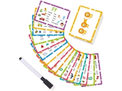 Tarjetas del alfabeto coloridas, tarjetas educativas para aprender | Duraderas con letras Gokoco