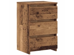 Juego de 2 mesitas de noche de madera reciclada, madera vieja, EXCLUSIVA MAISON