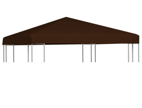 vidaXL Toldo de cenador marrón 310 g/m² 3x3 m