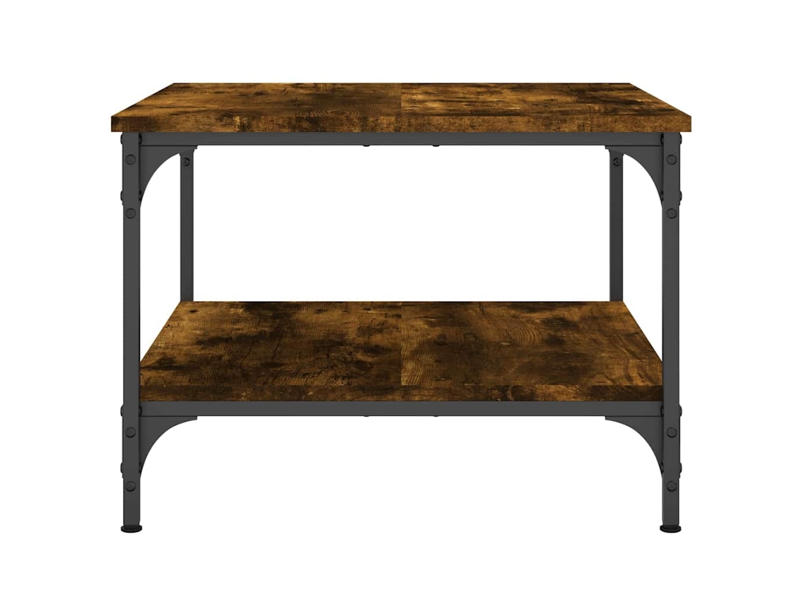Maison Exclusive - Mesa De Centro Madera De Ingeniería Roble Ahumado 55x55x40 Cm