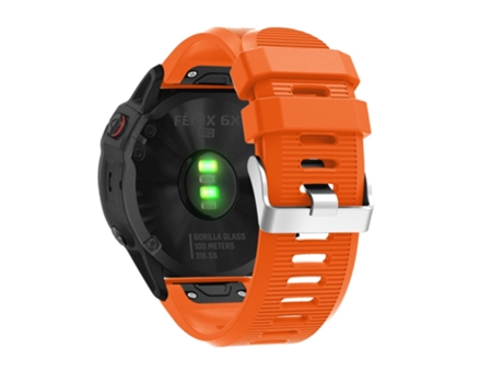 Correa de Silicona grano cruzado para Garmin Fenix 7X/6X Sapphire GPS/6X Pro/6X GPS/5X GPS/5X Plus - anaranjado