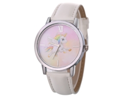 Reloj De Pulsera De Lujo Para Mujer Con Correa De Cuero, Estilo Moderno, Blanco.