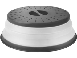 Tapa Plegable Para Microondas Tapa Para Microondas Para Alimentos Silicona Y Plástico Sin Bpa Gris Veanxin