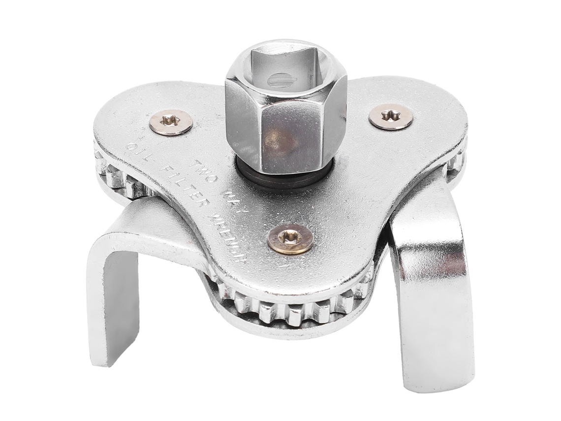 Llave Universal Ajustable Para Filtro De Aceite Con 3 Mordazas Para Automóviles Y Camiones, 45-100 Mm, Color Plata.