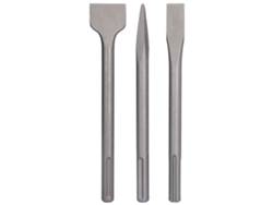Brocas de acero al carbono para taladro percutor rotativo (3 unidades)
