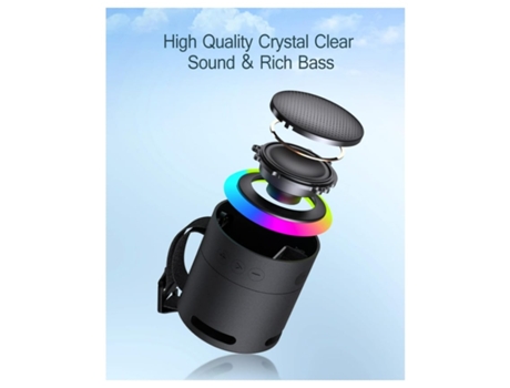 Altavoces Bluetooth portátiles Altavoz inalámbrico resistente al agua pequeño altavoz de Metal 5W sonido cristalino largo tiempo de giro