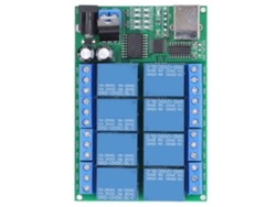 2026velora-module Relé de 8 canales DC12V Puerto serie UART Control remoto PLC Motor LED USB