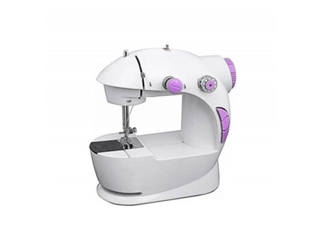 Máquina de costura mini ajustable doble rosca 2 velocidades pedal antideslizante