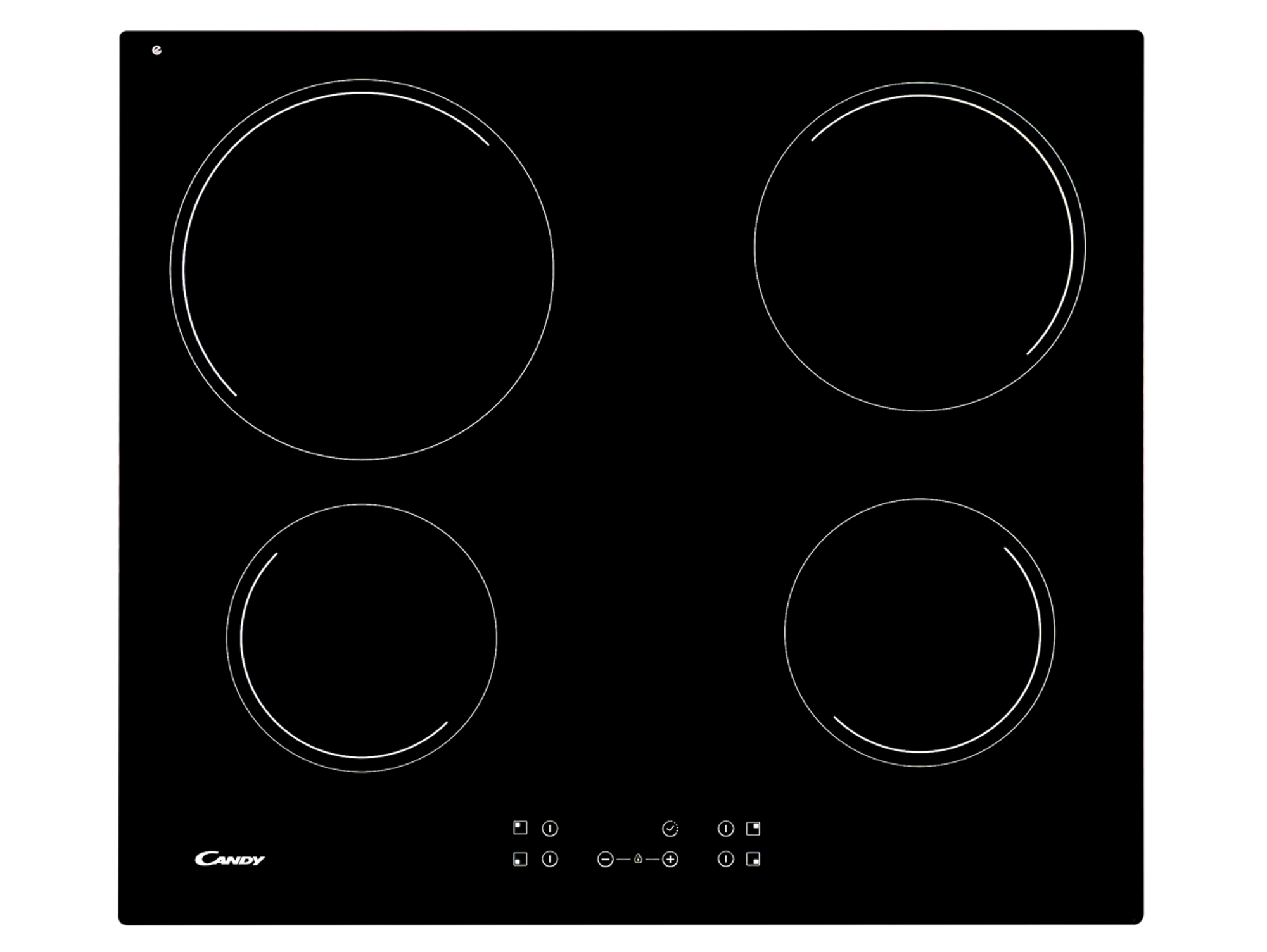 Placa de Vitrocerámica CANDY CC 64 CH (Eléctrica - 59 cm - Negro)
