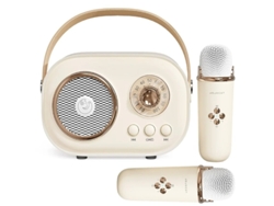Mini máquina de karaoke para niños, altavoz Bluetooth portátil con 2 micrófonos inalámbricos, juguetes para niños y niñas, regalos Yizhood