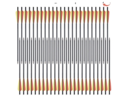 Flechas de carbono, material de carbono mixto, punta de flecha extraíble, 48 piezas de 20 pulgadas Ry Oem